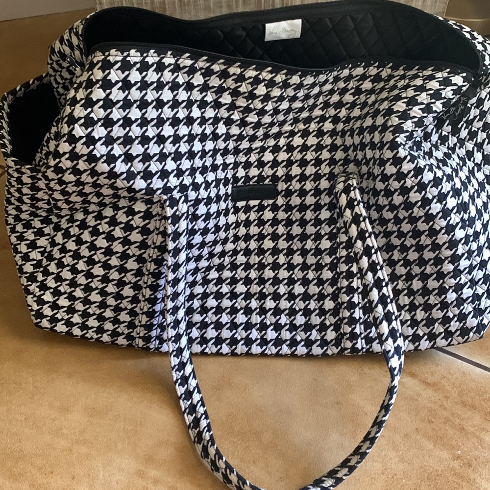 Vera Bradley herringbone overnight duffel bag